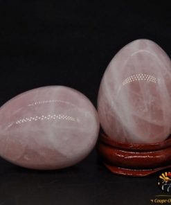 Photo principale oeuf en pierre quartz rose